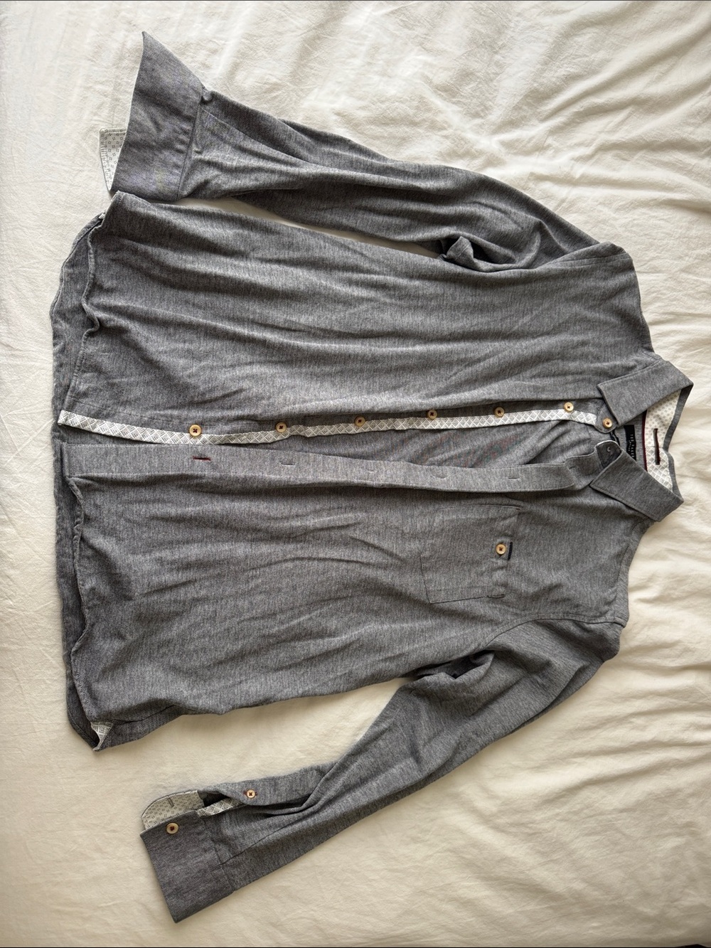 Gray Button-Up Shirt